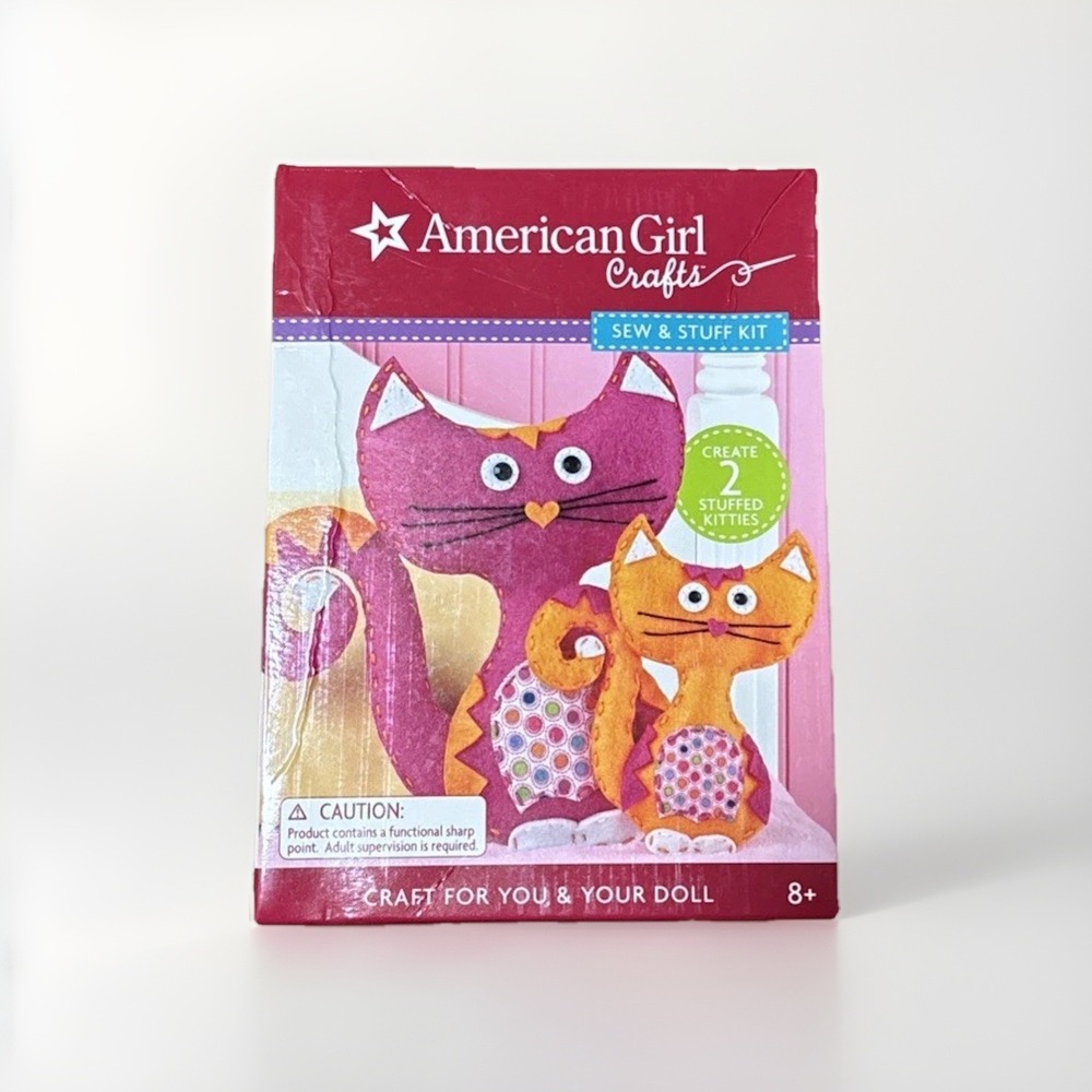 NIB American Girl Sew & Stuff Kit Create 2 Stuffed Kitties Cat For You & Doll